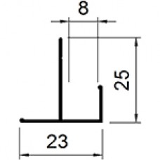 F профиль: PDP-100 (F-8) под панели: 8 х 25 х 11 х 23 х 3000 мм.