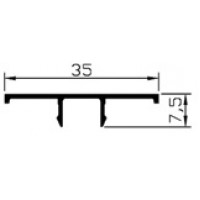 Т профиль: крышка PDP-100 (крышка) под Омега-30, 35 х 7,5 х 3000 мм. Т профиль: крышка PDP-100 (крышка) под Омега-30, 35 х 7,5 х 3000 мм.
